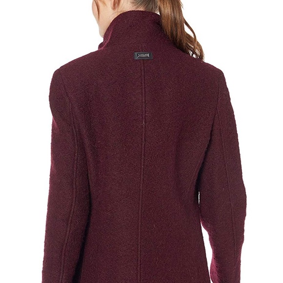 Calvi Klein Burgandy Coat - Picture 2 of 3